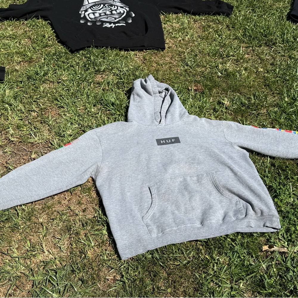 HUF Gray Hoodie for Men